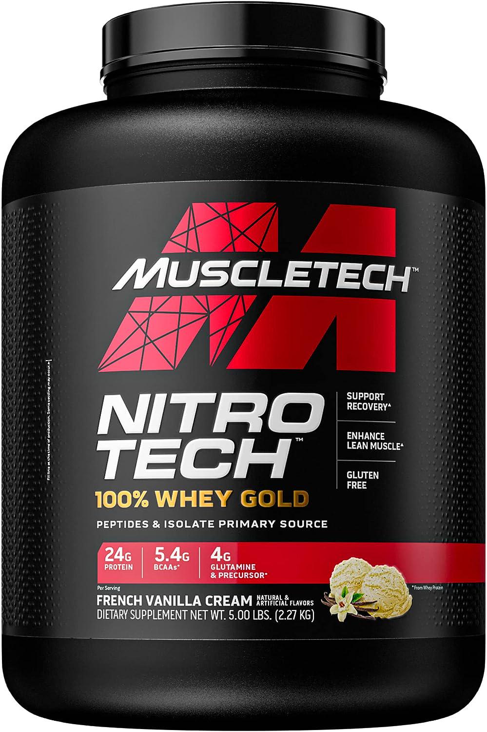 Протеин MuscleTech Nitro Tech 100 Whey Gold French vanilla 2270 г (00000038509)