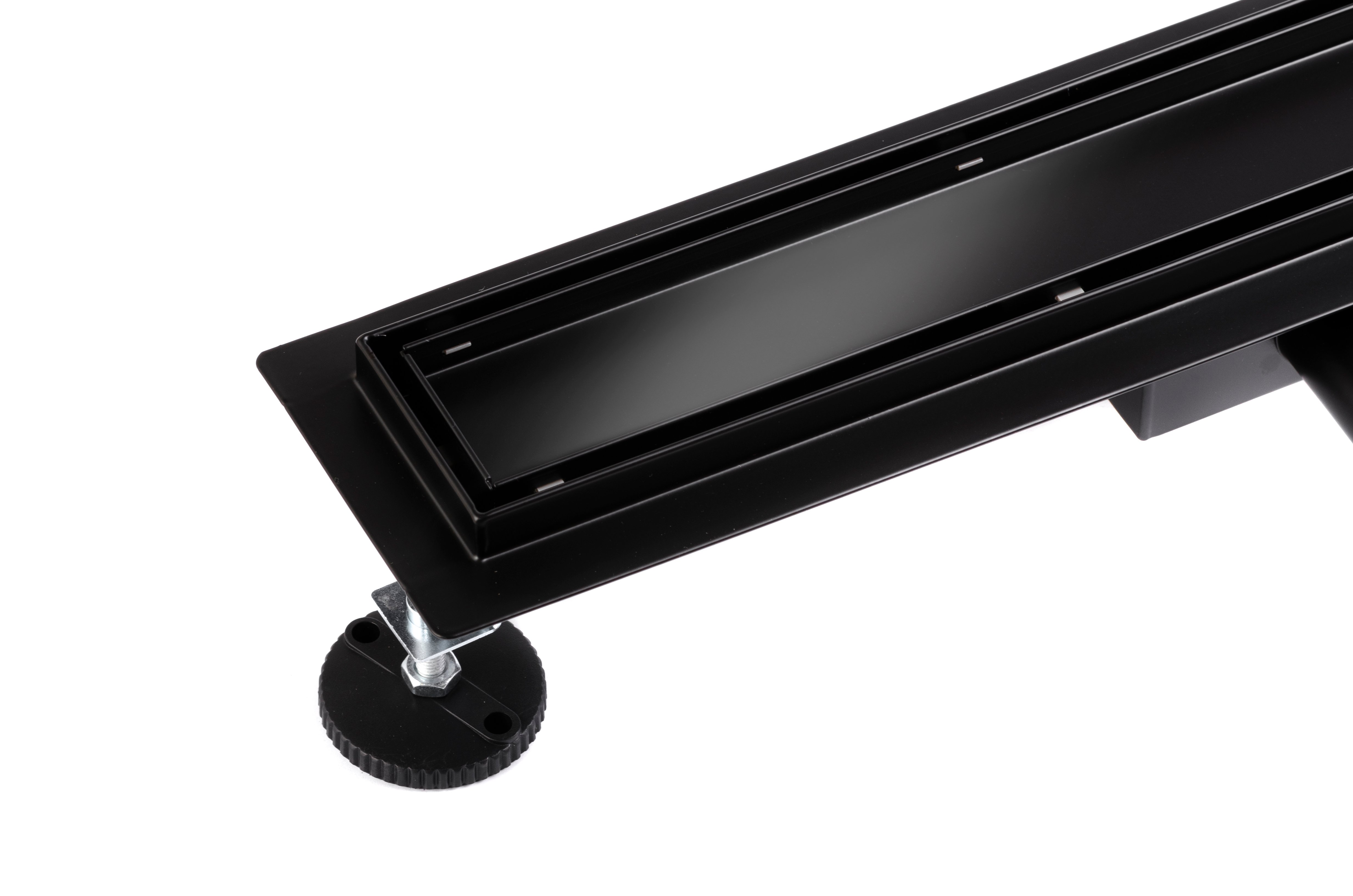 Душевой трап под плитку, Epelli Neo Pro 2 in 1 60 см, из нержавеющей стали, черный, с комбинированным затвором (B10060)