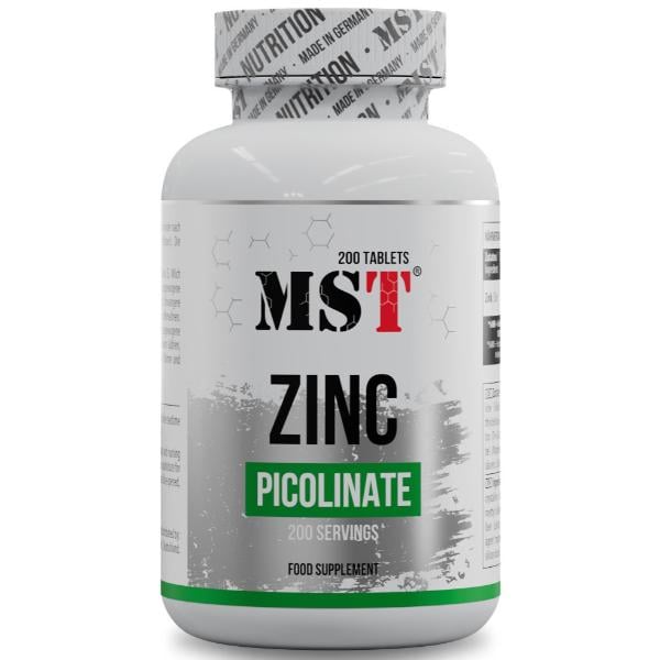 Микроэлемент цинк для спорта MST Nutrition Zinc Picolinate 200 табл. (000023767) Микроэлемент цинк для спорта MST Nutrition Zinc Picolinate 200 табл. (000023767)