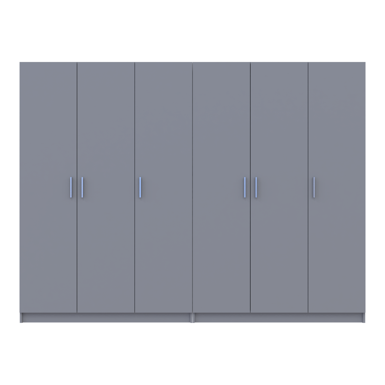 Шкаф для одежды Doros Промо 3+3 ДСП комплект 270х48х204 см Серый (80737768)