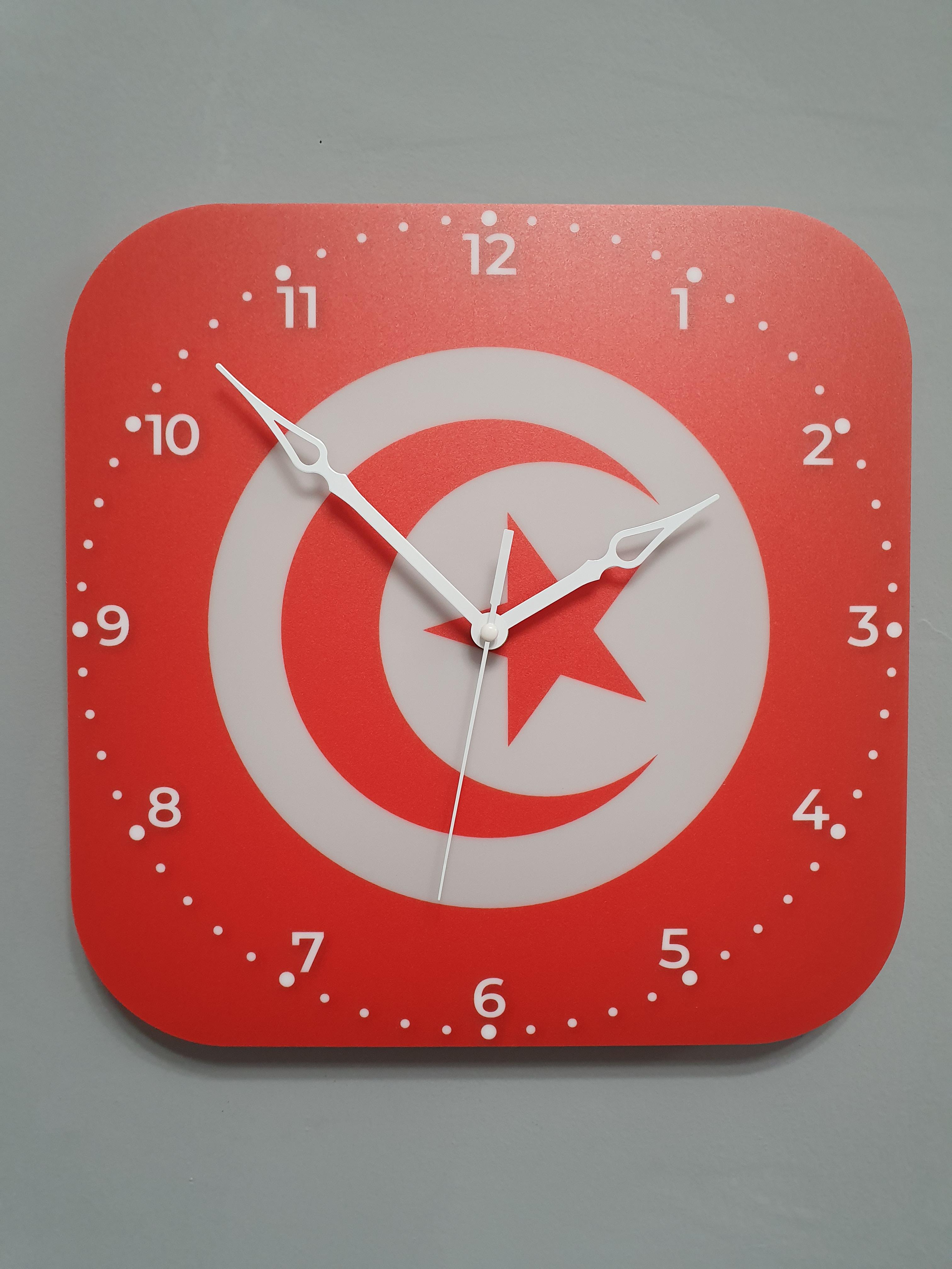 Часы настенные флаг Туниса (3820)