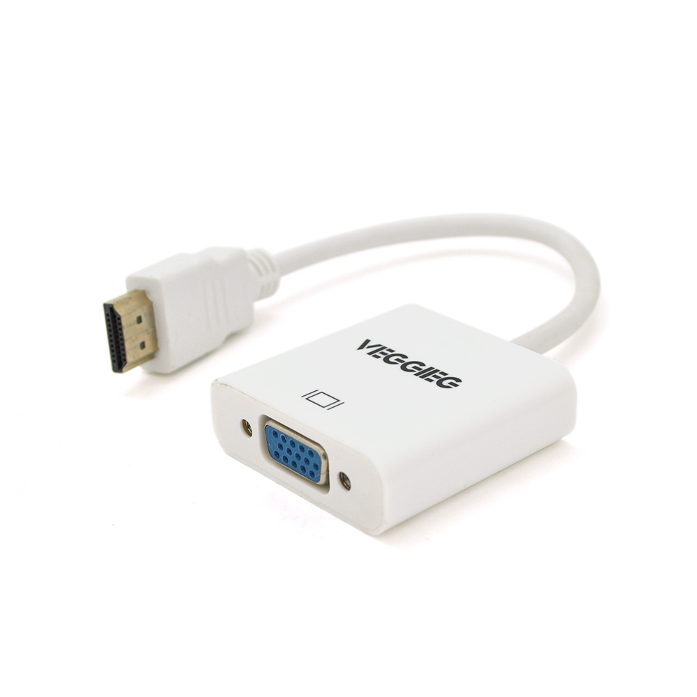 Конвертер Veggieg H V1W HDMI тато на VGA мама 25 см Білий (YUT_V10953) Конвертер Veggieg H V1W HDMI тато на VGA мама 25 см Білий (YUT_V10953)