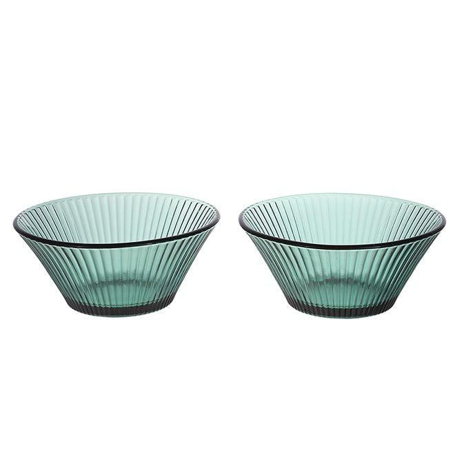 Набор стеклянных пиал Flora 2 шт. Зеленый (DR017551)