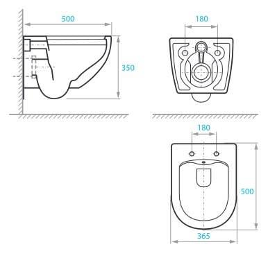 Комплект подвесного унитаза с крышкой Koller Pool Round PRO Rimless с функцией биде и инсталляции Grohe Rapid SL 4в1 (3884000G/38732000/RP-0500-RWB) - фото 5