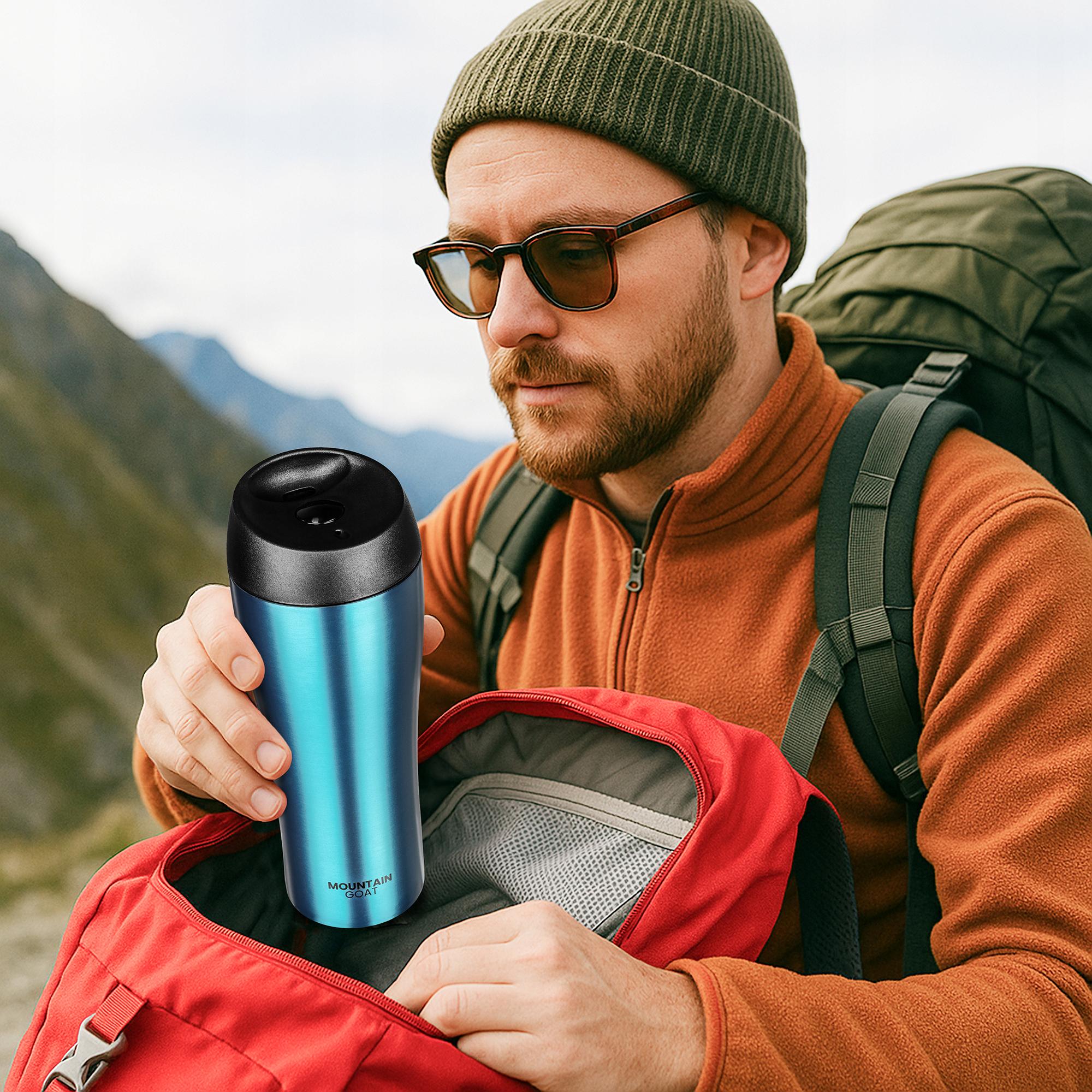 Термокружка Mountain Goat Travel 0,38 л Blue (P-5905973406932) - фото 8