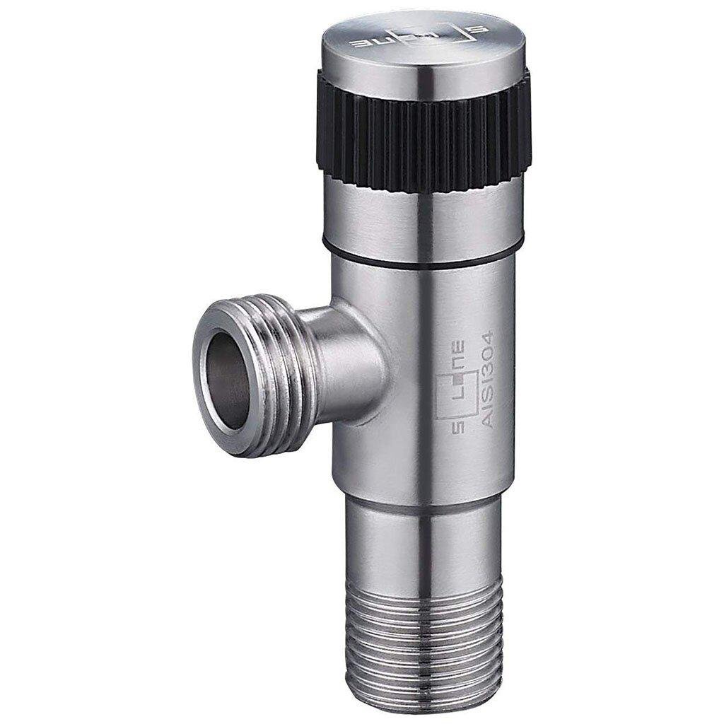 Кран угловой приборный Solone DF-1043 нержавеющая сталь 1/2"х3/4" - фото 2