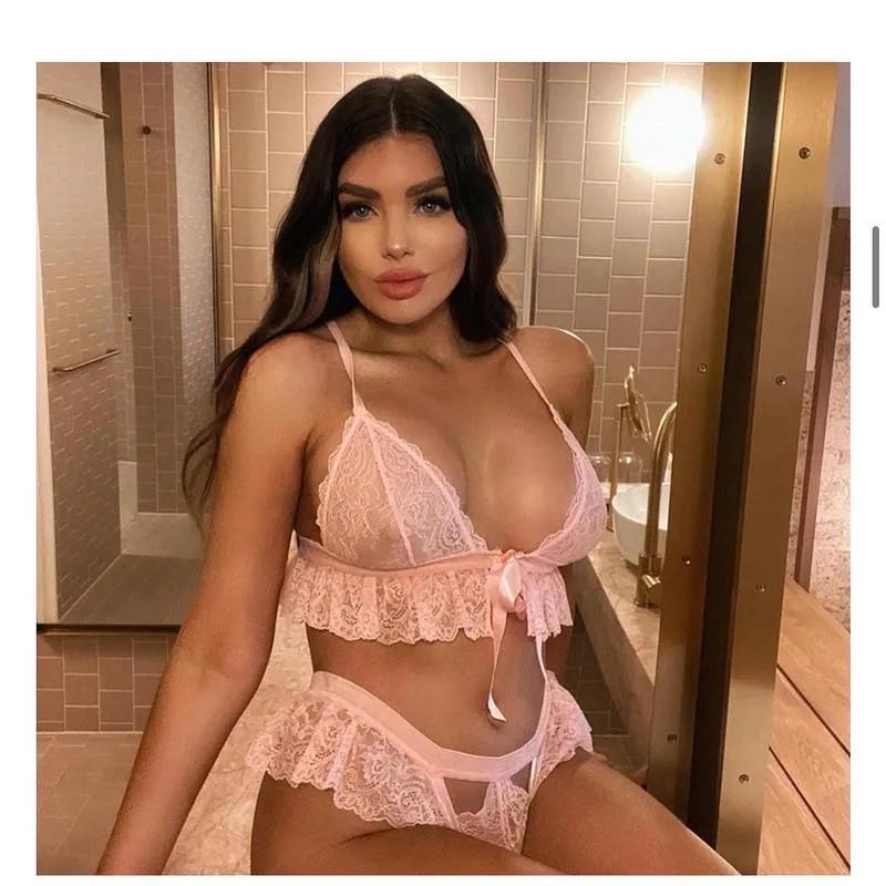 Комплект мереживний з оборками L Рожевий (675756263278) - фото 4 Комплект мереживний з оборками L Рожевий (675756263278) - фото 4