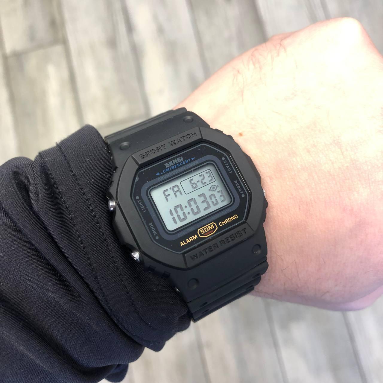 Наручные часы мужские Skmei военные противоударные водостойкие электронные Черный (1628) - фото 3 Наручные часы мужские Skmei военные противоударные водостойкие электронные Черный (1628) - фото 3