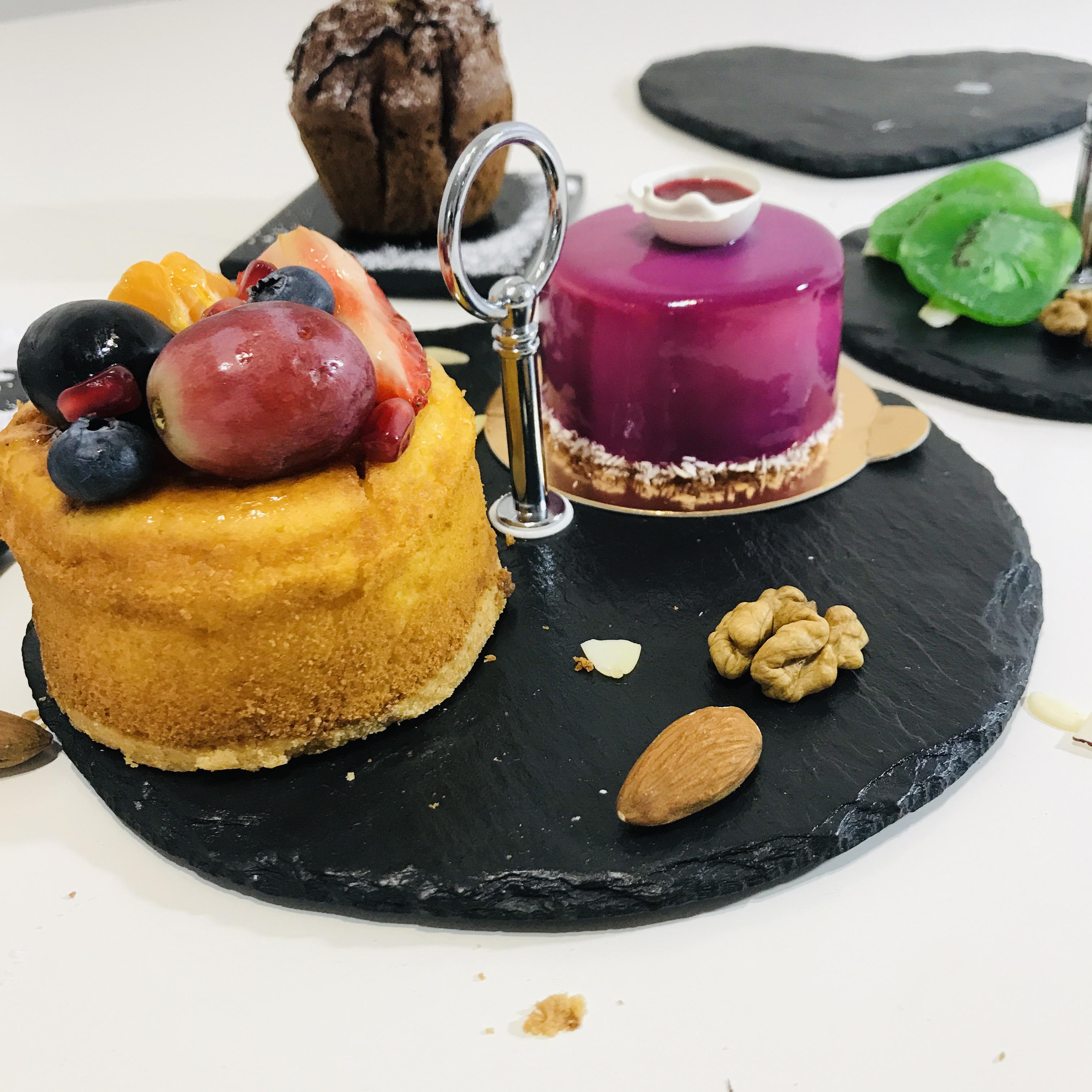 Фруктовница сланцевая 1-о ярусная 19 см круглая (10123347) - фото 2 Фруктовница сланцевая 1-о ярусная 19 см круглая (10123347) - фото 2