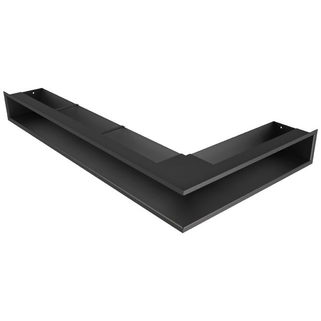 Вентиляционная решетка для камина Saven Loft Angle угловая левая 95х450х800 мм Черный (LOFT/NL/9,5/45/80/BL)