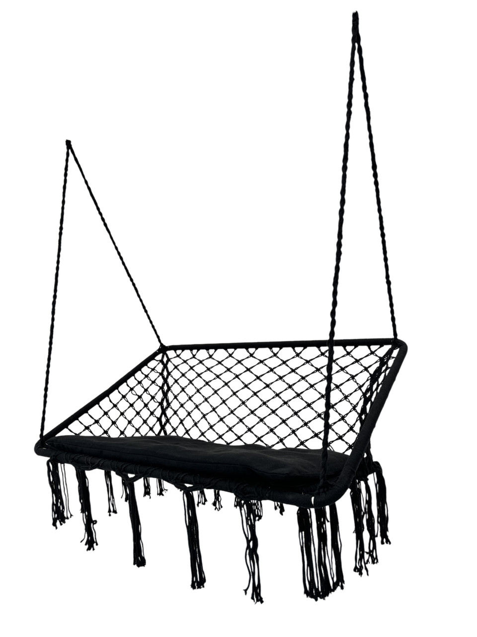 Качели WCG с подушкой двухместная 120 см Черный (QNSW09BL) - фото 4 Качели WCG с подушкой двухместная 120 см Черный (QNSW09BL) - фото 4