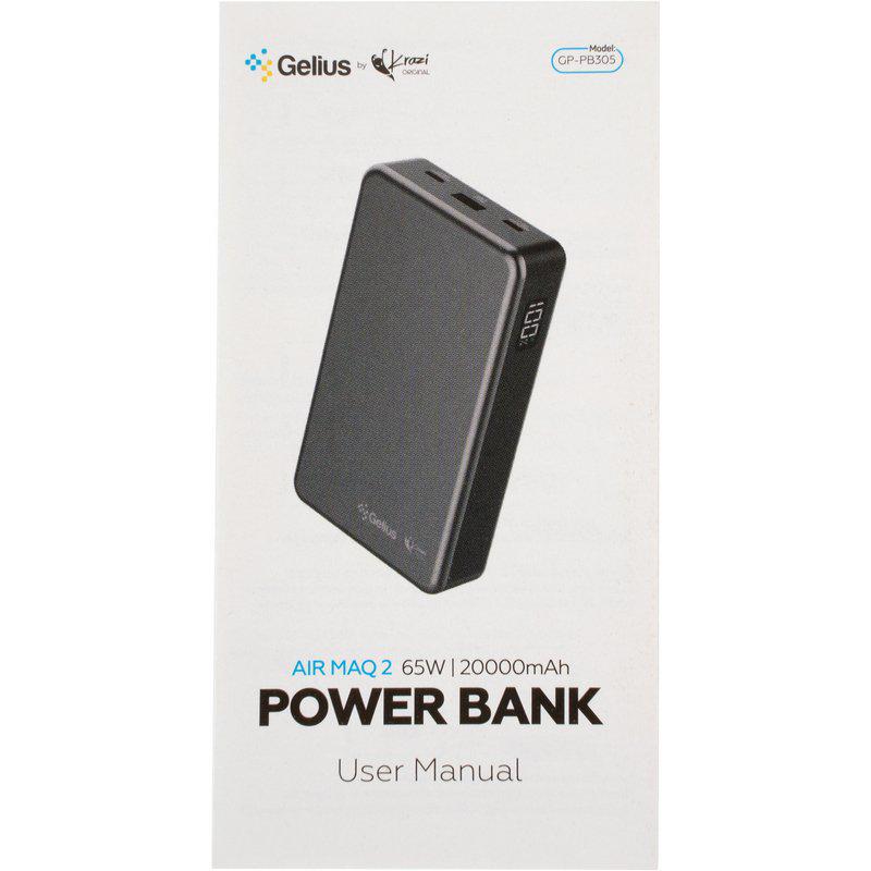 Повербанк Gelius Krazi Air MaQ2 GP-PB305 IncRedible series 65W 20000 mAh Gray (58000) - фото 14