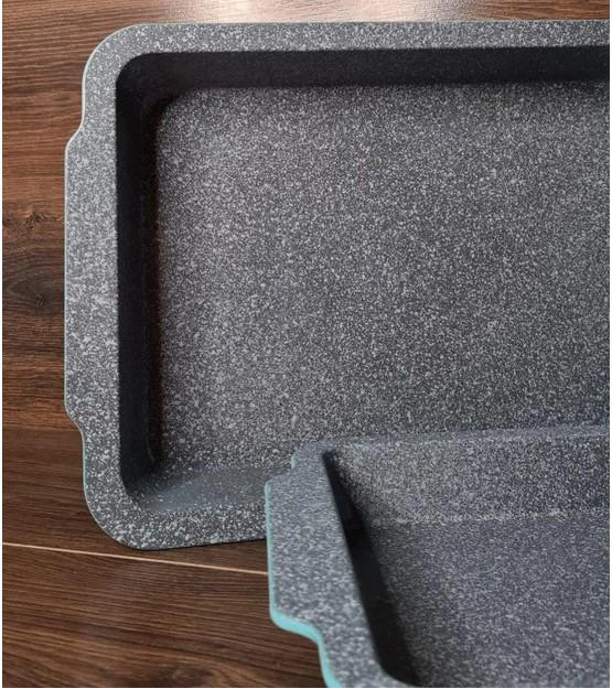 Противень для выпечки Unique UN-1725 мраморный 43х40,5 см Серый - фото 6