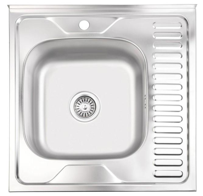Мойка для кухни Brinex 6060-L BRIN6060LSAT06 накладная 0,6 мм (63443)