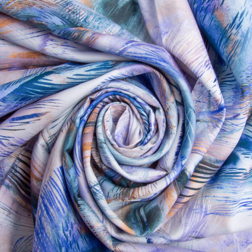 Тканина сатин для постільної білизни 02 перо павича 130 гр/м2 210 ТС 240 см (25798)