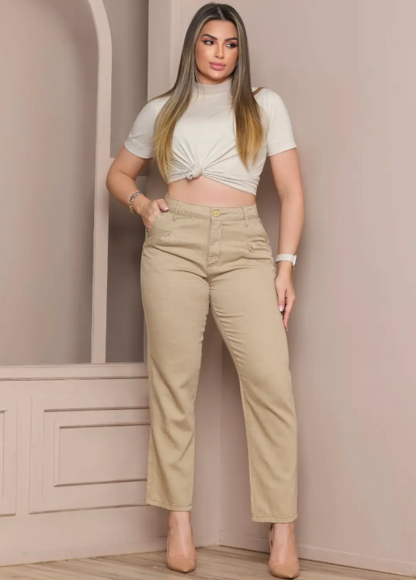 Брюки женские летние 48 Бежевый