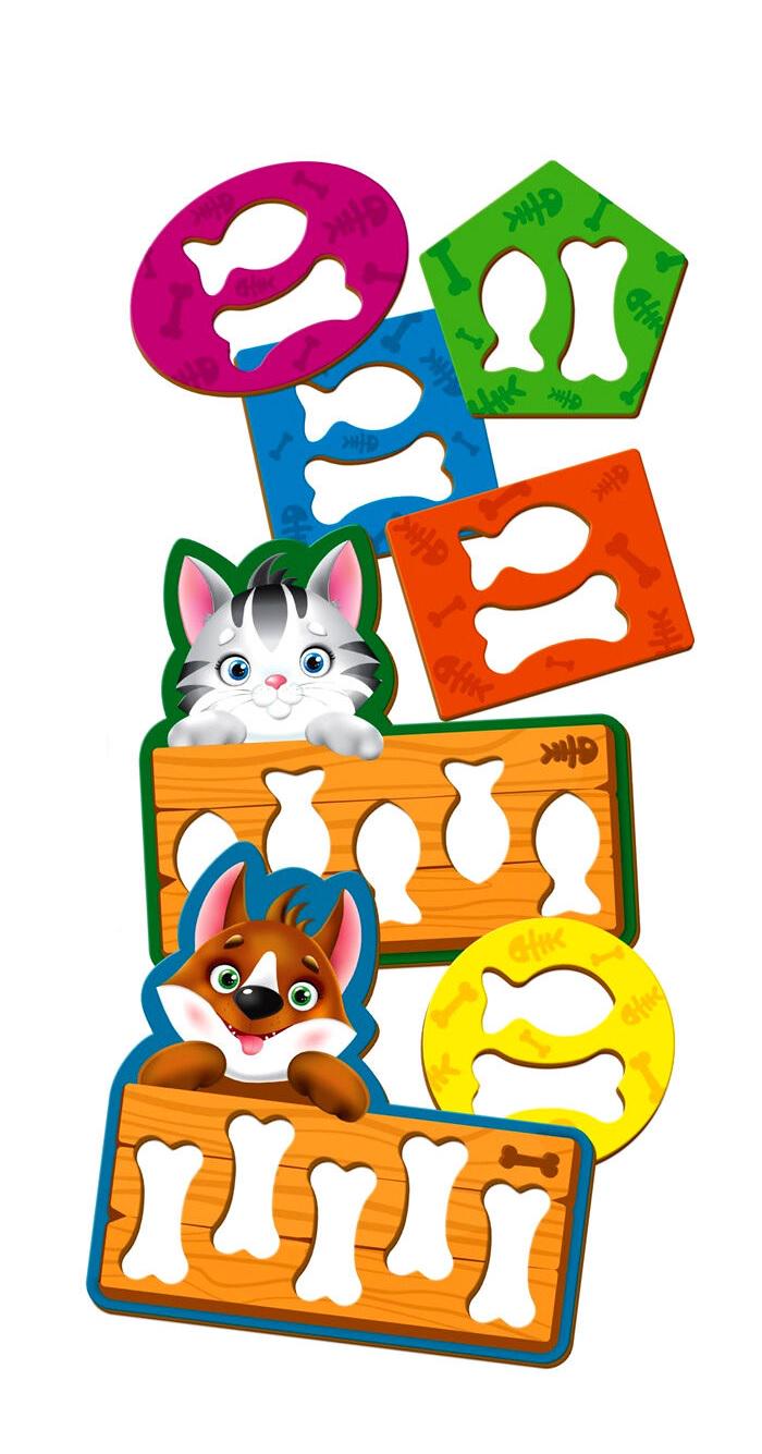 Игра-сортер Vladi Toys Накорми пушистиков игральные карточки Multicolor (118928)