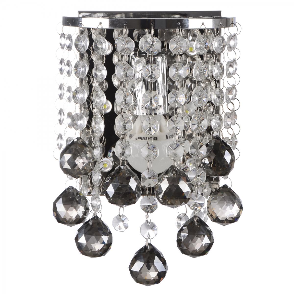 Бра настенное накладное BCL-422W/1 E14 хрустальное с выключателем