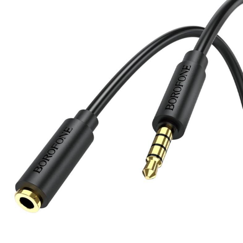 Кабель AUX удлинитель Borofone 1 м Black (BL12)