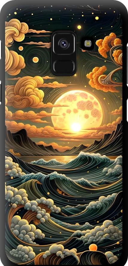 Чехол на Samsung Galaxy A8 2018 A530F Арт волны (6332b-1344-42517)