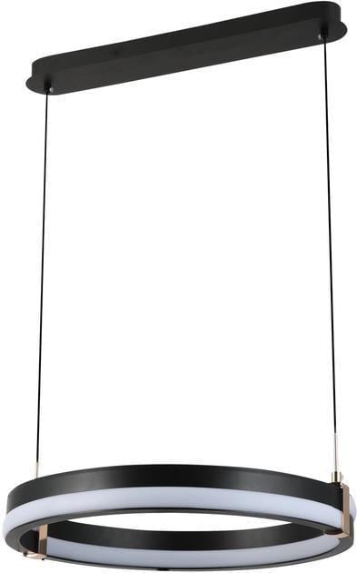 LED-люстра подвесная Valeso с пультом и круглым плафоном 3000/6500К IP20 G 2919 108W Черный/Золотой (28686125)