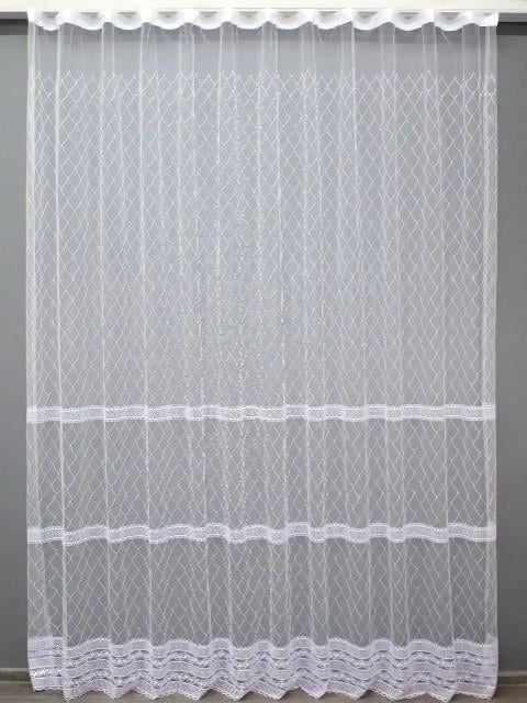 Тюль в гостиную/спальню фатин Белый (1380т)