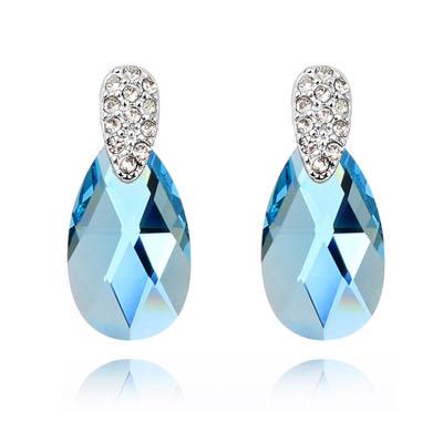 Серьги с кристаллами Сваровски Showfay 12052225 Голубой