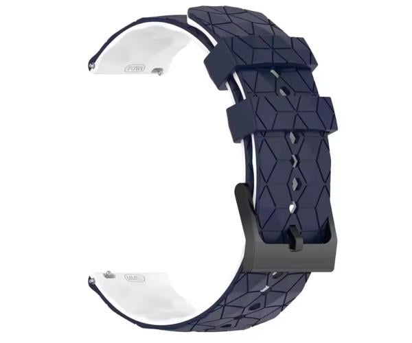 Ремінець силіконовий Structural Rhombus для смарт-годинників Amazfit Balance/Balance 2 22 мм Синій з білим (49599)