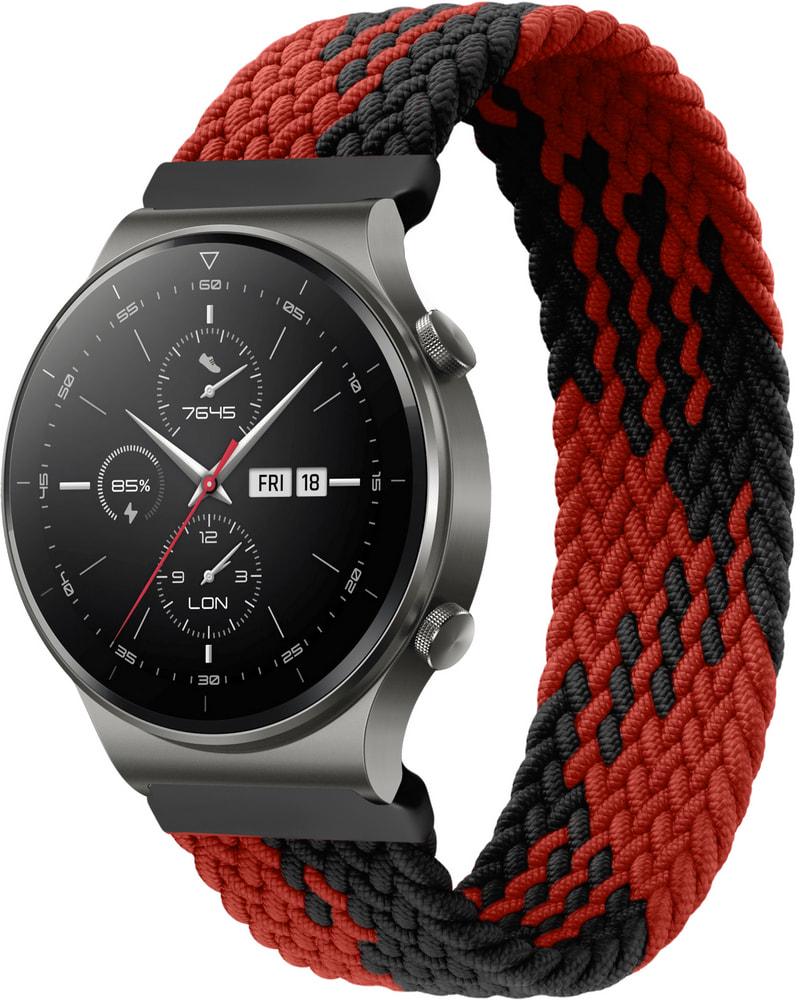 Ремінець Solo Loop Multi для Huawei Watch GT 2 Pro (135 мм) Black Red (33738-44)