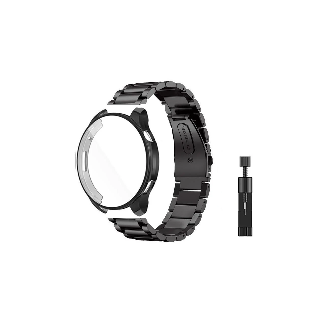 Комплект для часов Amazfit Rolex design Balance защитный чехол и ремешок 22 мм Черный (2391425334) Комплект для часов Amazfit Rolex design Balance защитный чехол и ремешок 22 мм Черный (2391425334)