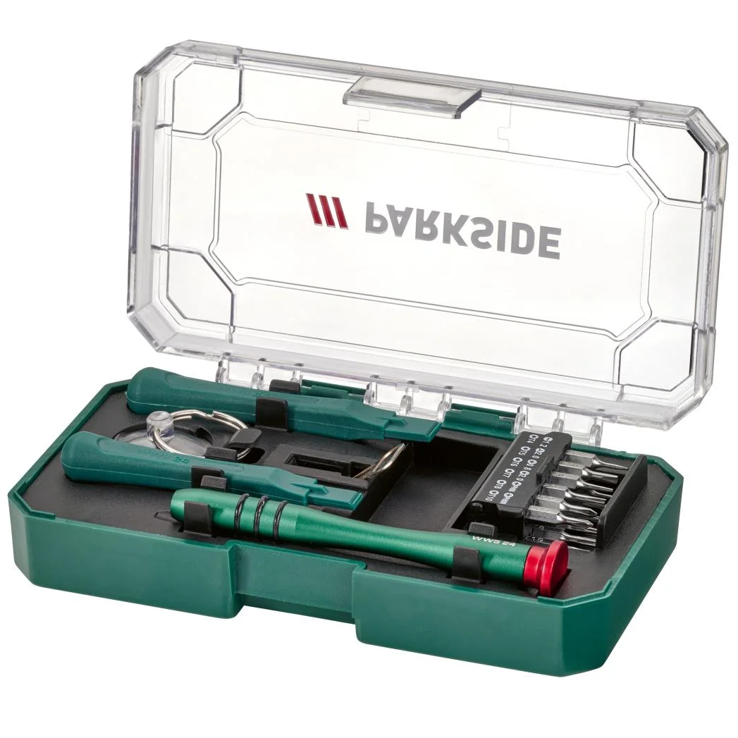 Набор инструментов PARKSIDE WWS-SRK18-H01 для ремонта электроники 18 пред. Black (3_08511)