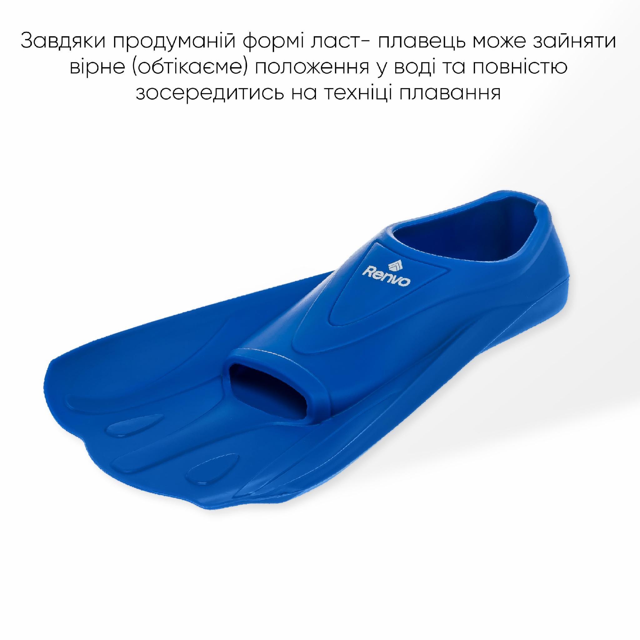 Ласты короткие для тренировки в бассейне Renvo Criz с закрытой пяткой р. 30-32 Синий (SF120-04 30-32) - фото 8 Ласты короткие для тренировки в бассейне Renvo Criz с закрытой пяткой р. 30-32 Синий (SF120-04 30-32) - фото 8