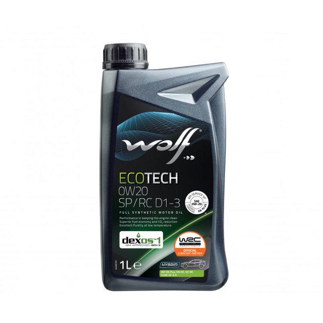 Моторное масло WOLF EcoTech SP/RC D1-3 SP/RC GF-6A 0W-20 1 л (1049889)