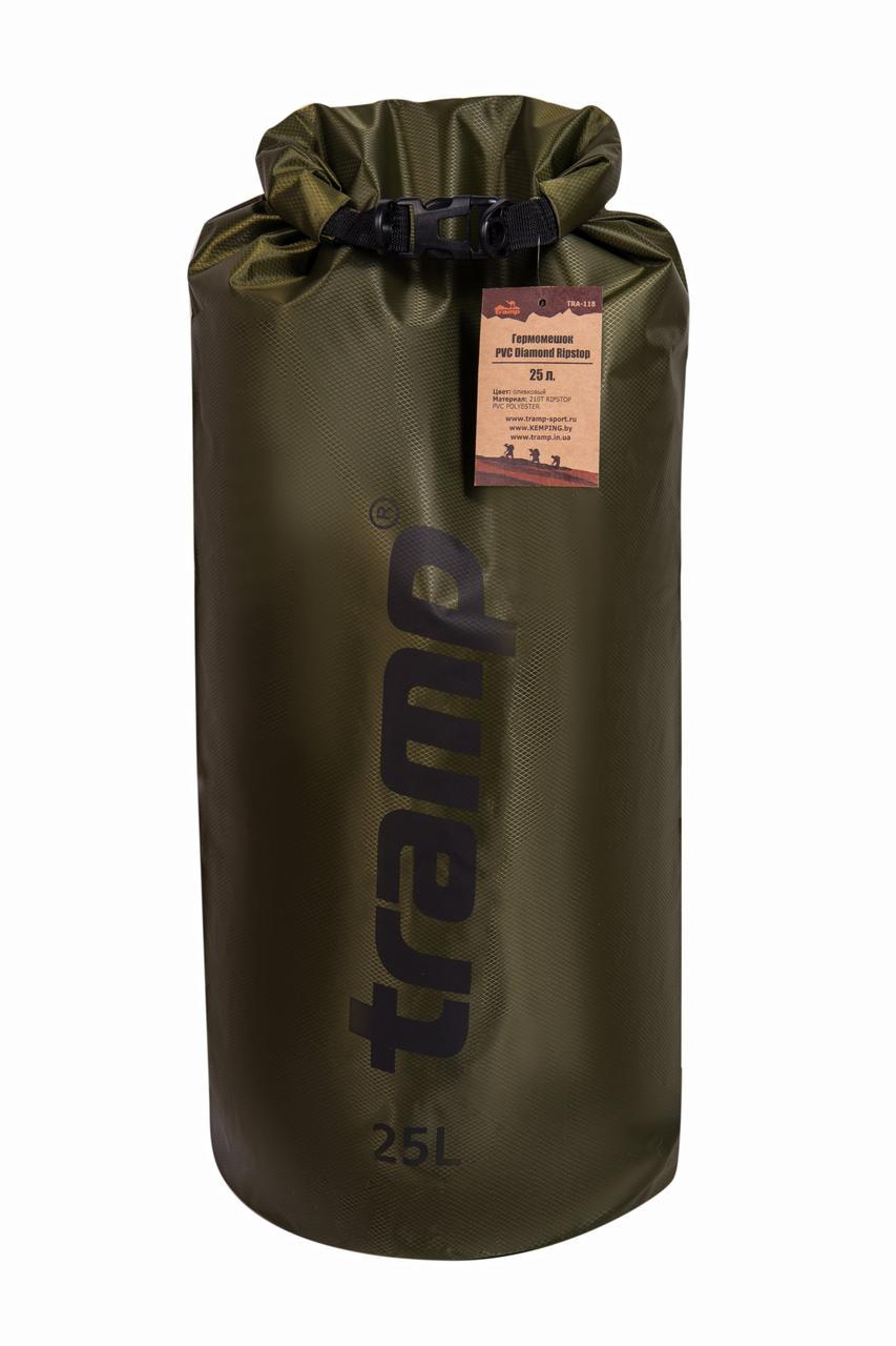 Гермомішок Tramp PVC Diamond Rip-Stop 25 л Оливковий (UTRA-118-olive)