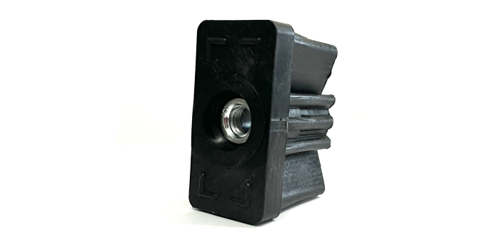 Заглушка металлическая резьбовая прямоугольная внутренняя резьба 30x20 мм М8 Черный (SQRM-30х20М8-BLK-120)