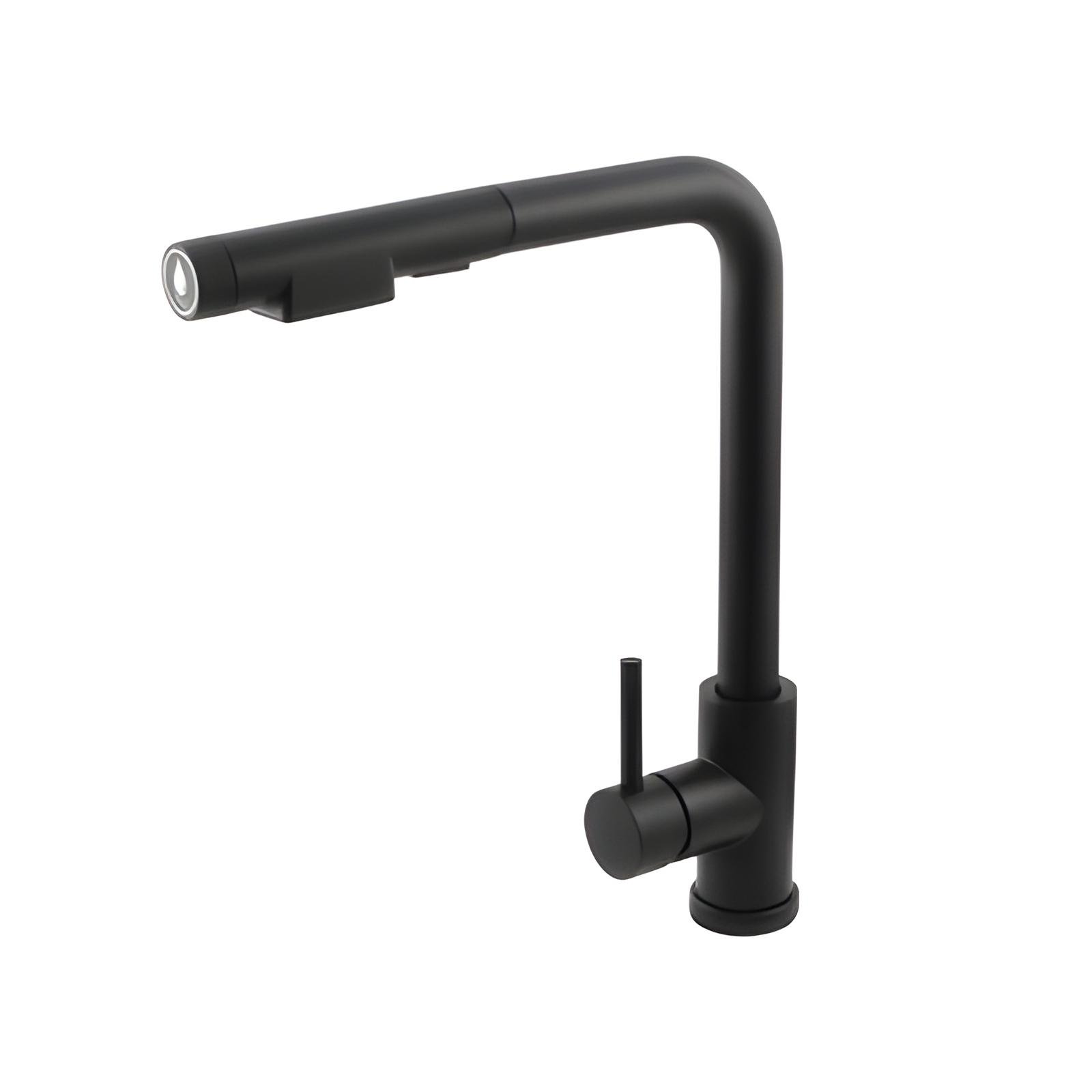 Смеситель для кухни Venta BK893FB с осмосом однорычажный Черный (SW-92857)