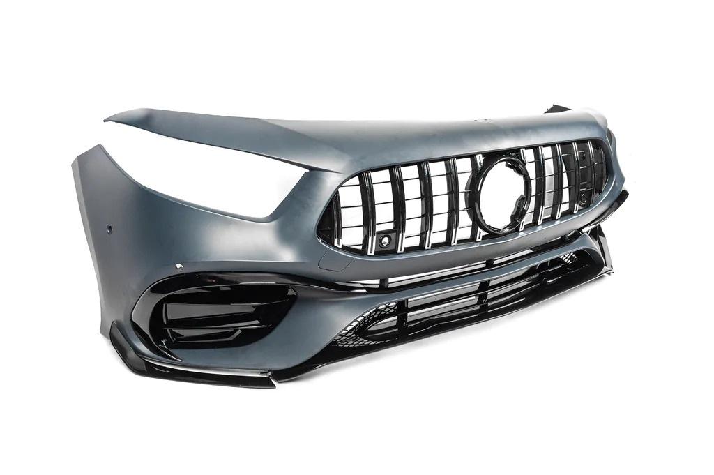 Бампер передний в собранном виде AMG A45 GBT для Mercedes A-сlass W177 2018- гг. abs-пластик (151236)