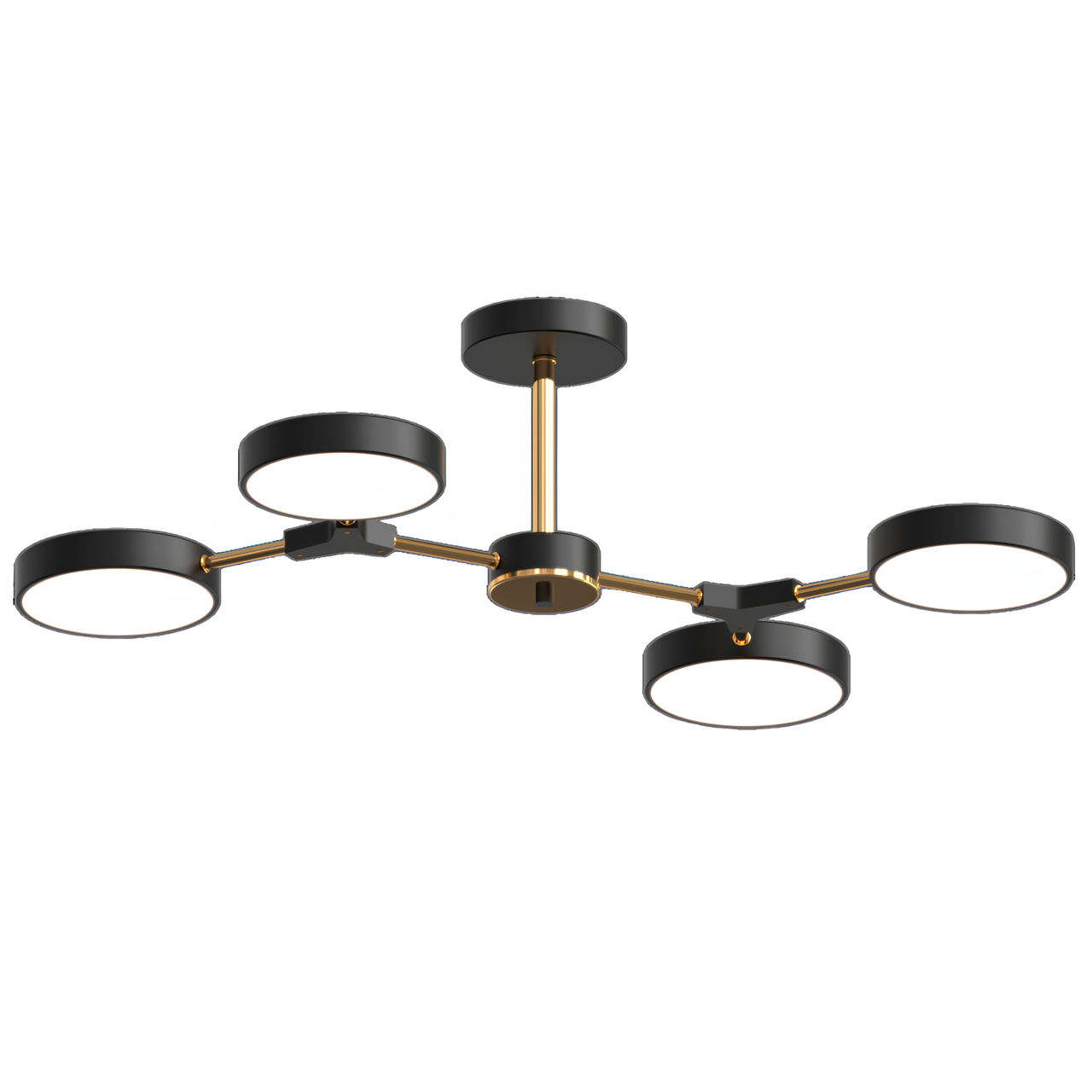 Люстра светодиодная Sirius 72W 3000-6500К Черный (B X13246/4 BK+FGD)