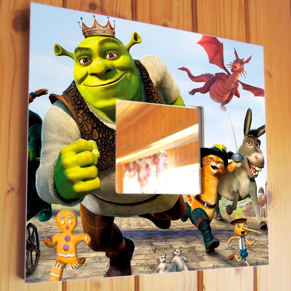 Зеркало декоративное Шрек Осел Кот в сапогах 260х260 мм (M02014) Зеркало декоративное Шрек Осел Кот в сапогах 260х260 мм (M02014)