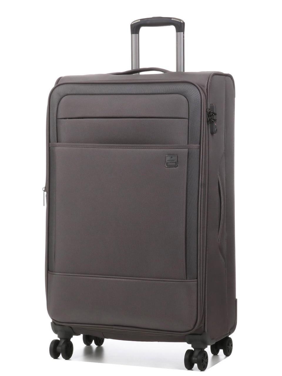 Чемодан большой Airtex ткань L 80х46х30 + 5 см 96 л 4,1 кг Серый (832)