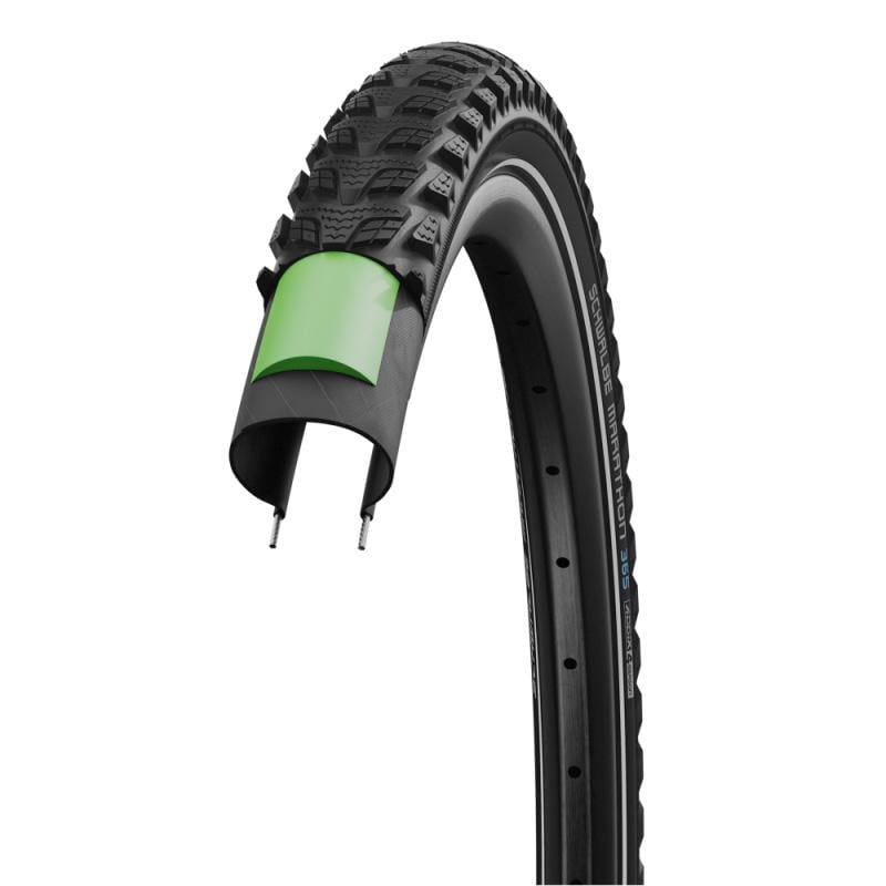 Покрышка велосипедная Schwalbe MARATHON 365 Perf GreenGuard TwinSkin B/B+RT HS475 ADDIx4Season 28"x2,15"/55-622 (TIR-06-45)