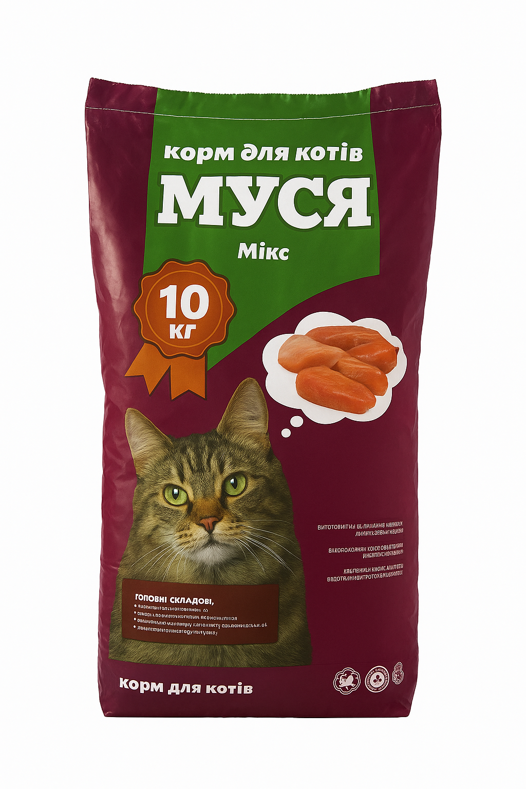 Корм для котів Муся Мікс 10 кг (123)