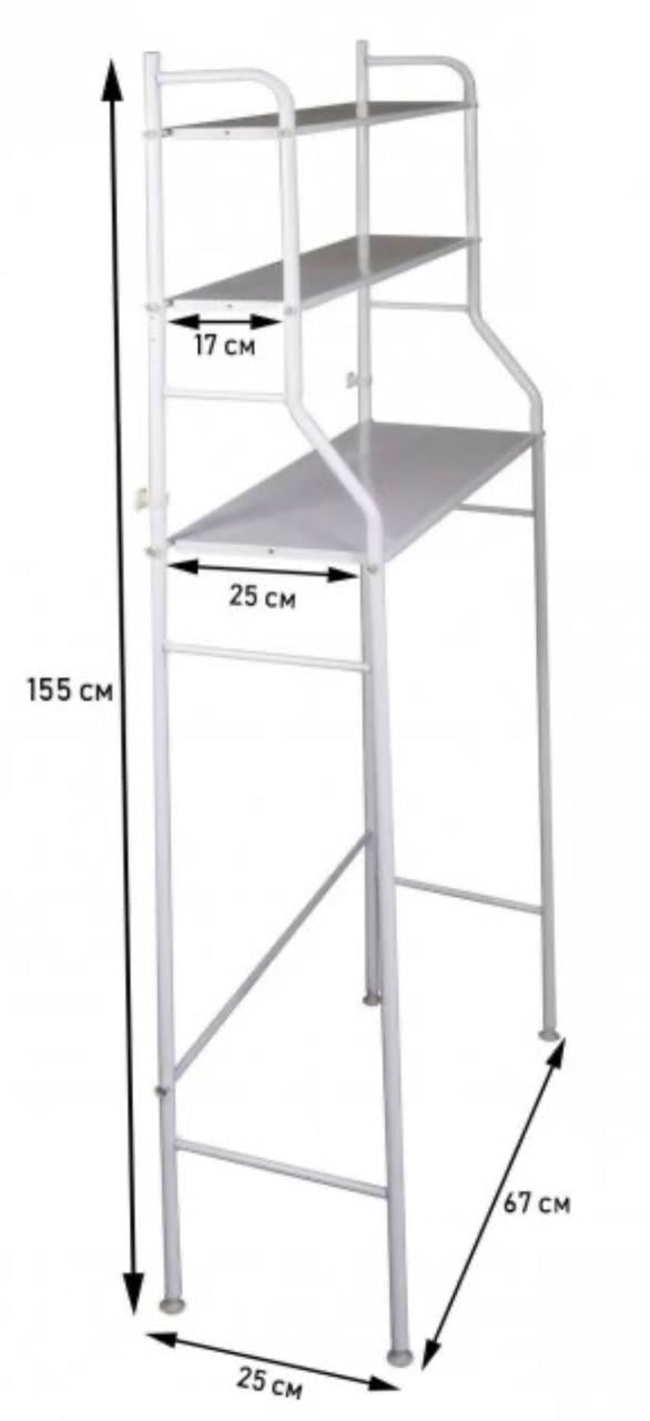 Стеллаж для хранения над стиральной машиной Белый - фото 3 Стеллаж для хранения над стиральной машиной Белый - фото 3