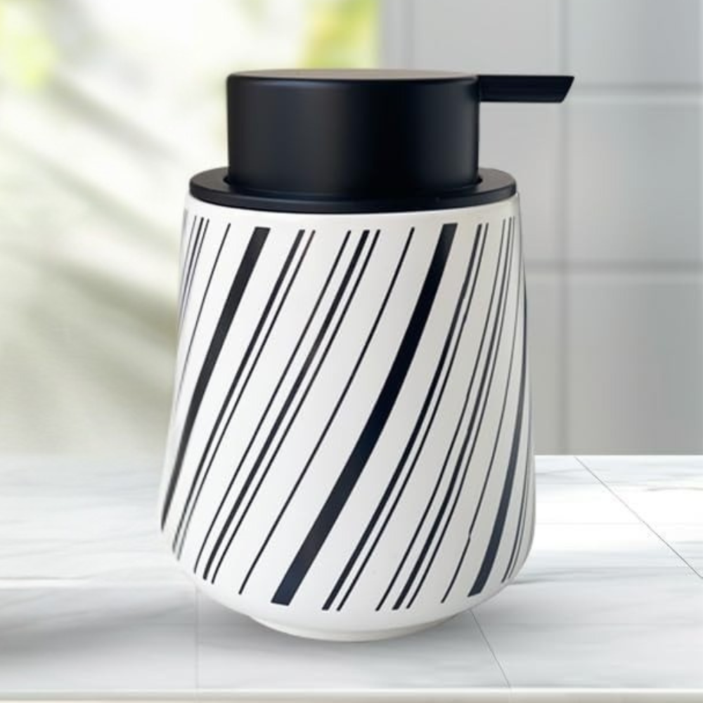 Диспенсер керамический для мыла для ванной и кухни 350 мл Белый
