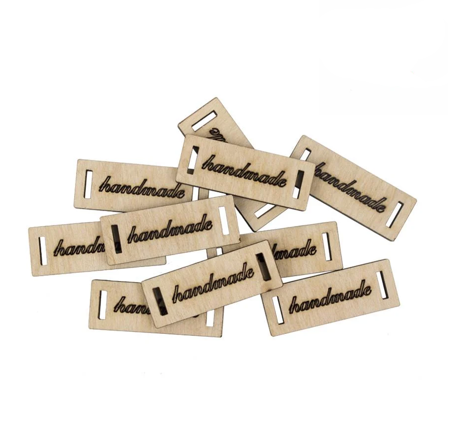 Заготовка мини для декупажа Rosa Talent Тег "Handmade" 2 фанера 4,0х1,5 см 10 шт. (4823098504290)
