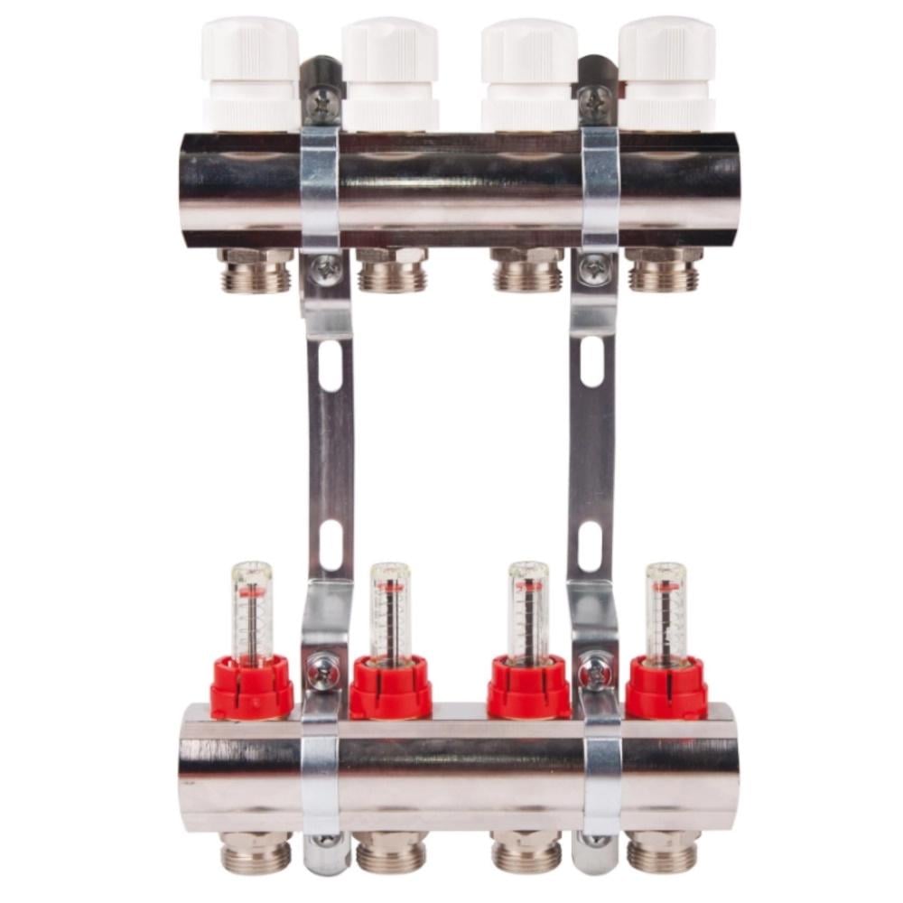 Колектор SD Plus з витратомірами та термостатичними кранами 1" 5 виходів (SD235W5) - фото 1 Колектор SD Plus з витратомірами та термостатичними кранами 1" 5 виходів (SD235W5) - фото 1