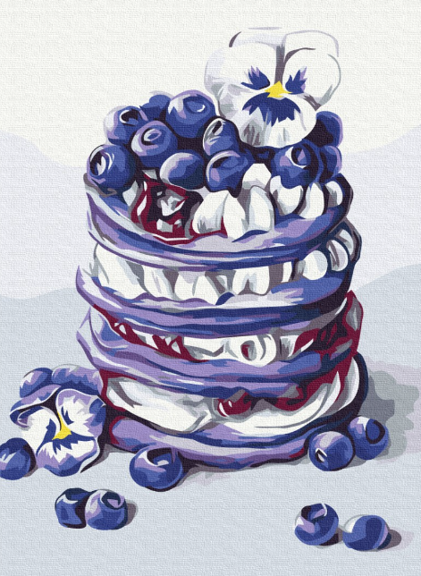 Картина по номерам BrushMe Панкейки с голубиной 30х40 см (RBS53589)