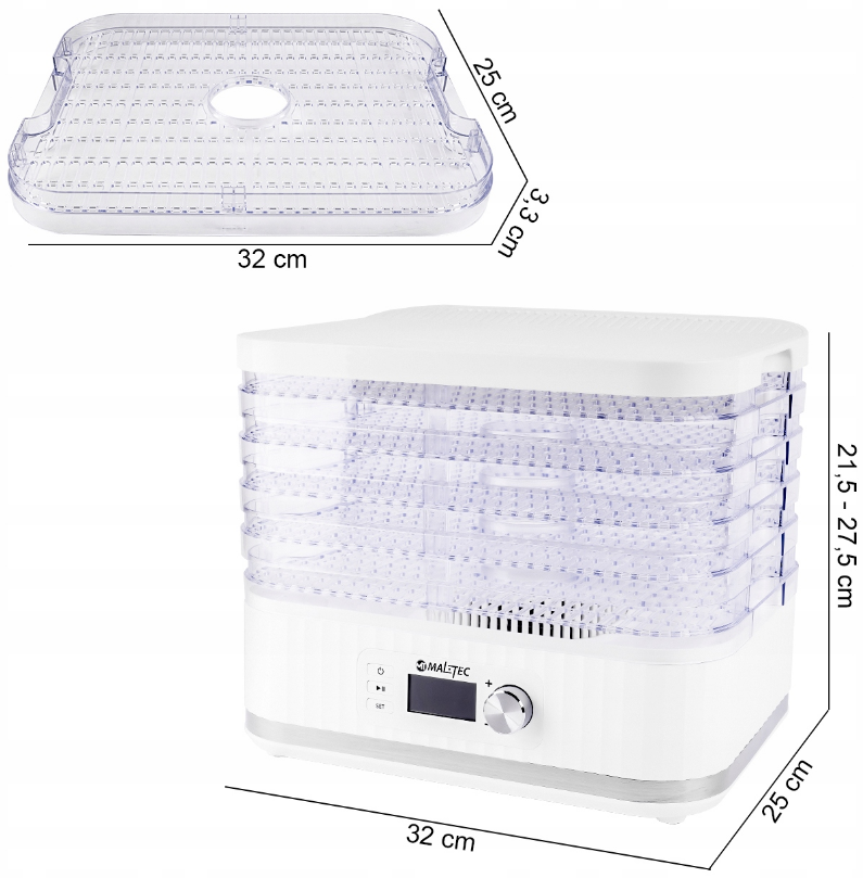 Сушарка для фруктів та овочів Maltec 450 Вт (1926238672) - фото 2 Сушарка для фруктів та овочів Maltec 450 Вт (1926238672) - фото 2