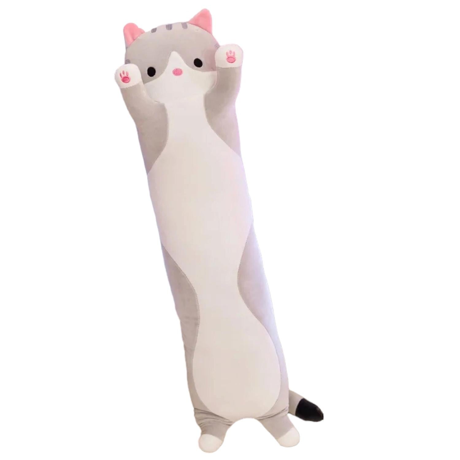 Декоративная подушка Кот батон 50 см Серый