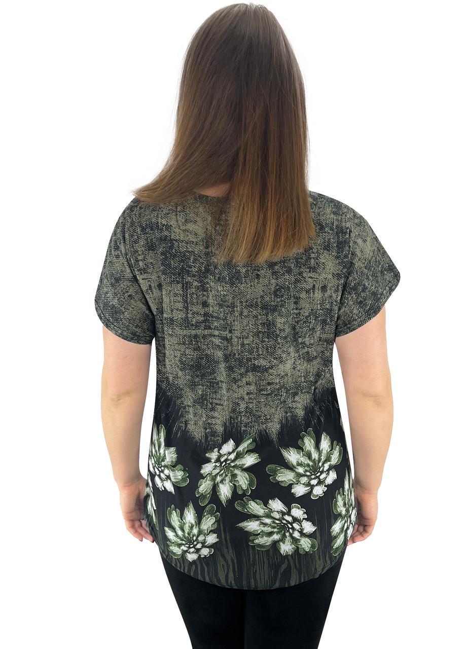 Блузка со спущенными рукавами купон р.56-58 Зеленый (1454) - фото 3 Блузка со спущенными рукавами купон р.56-58 Зеленый (1454) - фото 3